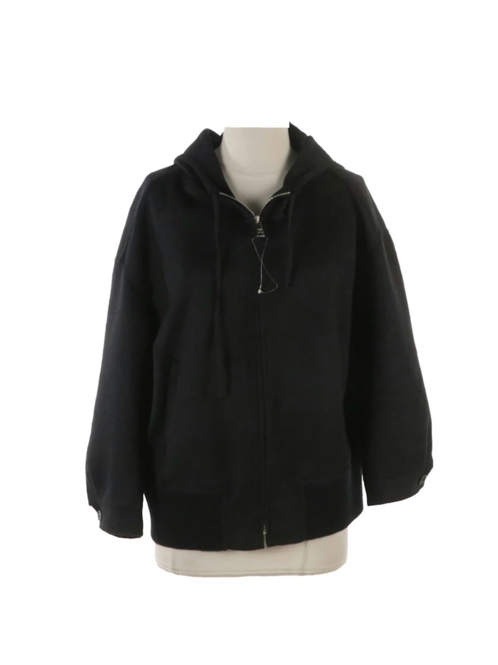 Prada Black Hooded Sweatshirt with Label